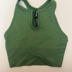 Pink Victoria Secret Green Crop Top